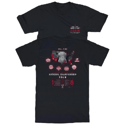 Alabama Crimson Tide 2020 National Champions Tour Black T-Shirt