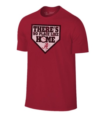 Alabama Crimson Tide T-Shirt - The Victory - There's No Place Like Home - Baseball - Crimson