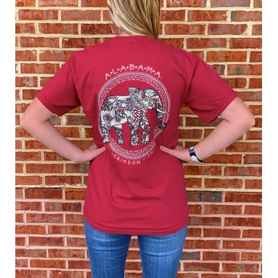 Alabama Crimson Tide T-Shirt - Ladies - Pocket - Comfort Colors - Crimson