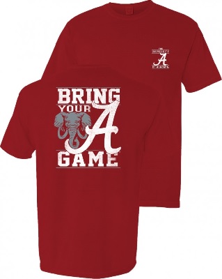 Alabama Crimson Tide T-Shirt - Bring Your A Game - Comfort Colors - Crimson