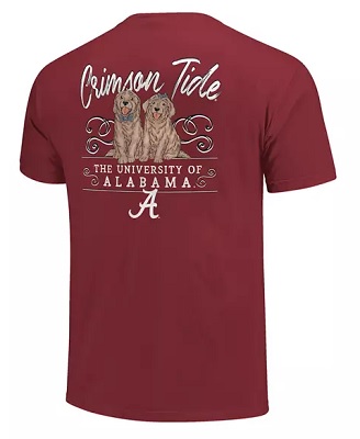 Alabama Crimson Tide T-Shirt - Image One - Dogs - Double Trouble - Comfort Colors - Crimson