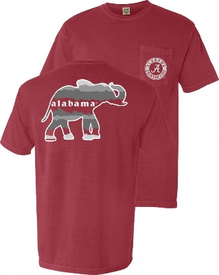 Alabama Crimson Tide T-Shirt - Pocket - Comfort Colors - Crimson