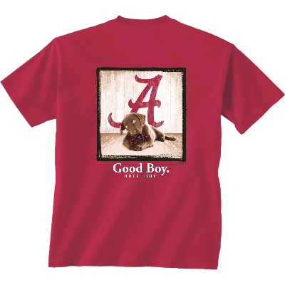 Alabama Crimson Tide T-Shirt - Man's Best Friend - Dog - Good Boy Roll Tide - Crimson
