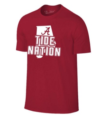 Alabama Crimson Tide T-Shirt - The Victory - Nation - State - Crimson