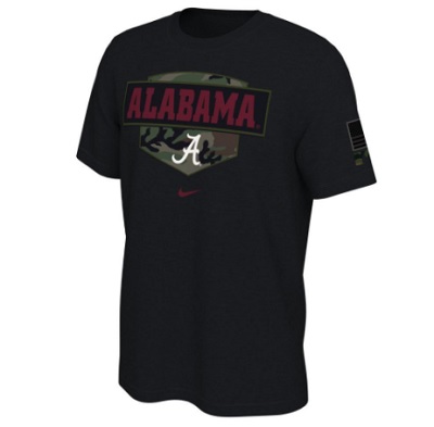Alabama Crimson Tide T-Shirt - Nike - Memorial Day - USA Flag - Black