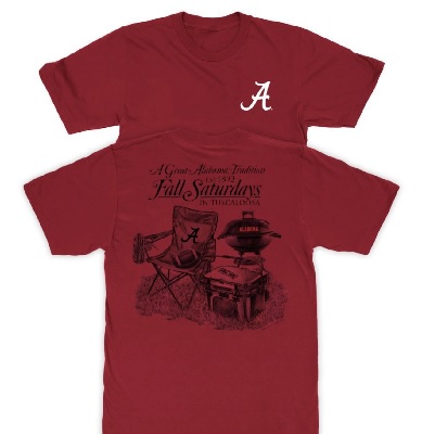 Alabama Crimson Tide T-Shirt - A Great Tradition Fall Saturdays In Tuscaloosa - Football - Crimson