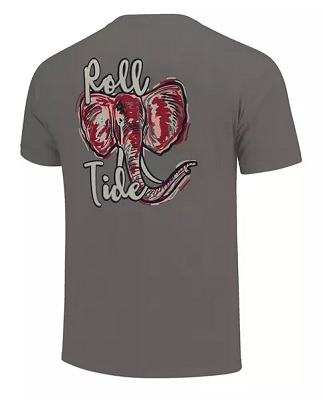 Alabama Crimson Tide T-Shirt - Image One - Roll Tide - Comfort Colors - Grey