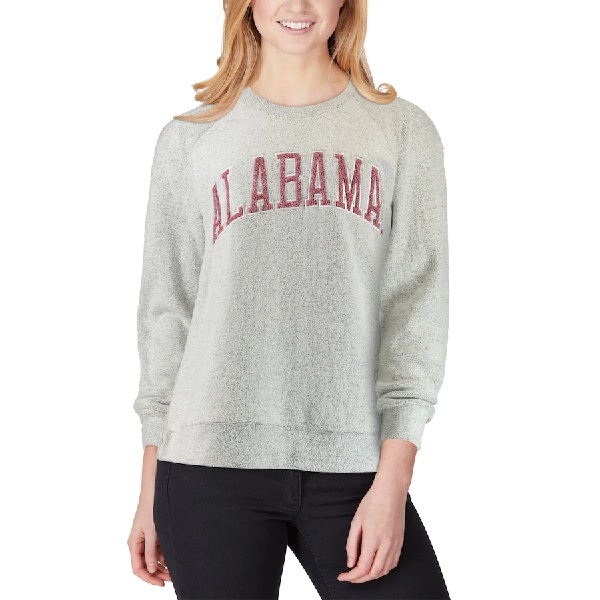 Alabama Crimson Tide Pressbox Womens Helena Comfy Sweatshirt Gray