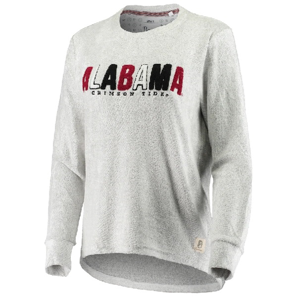 Alabama Crimson Tide Pressbox Womens Marion Chenille Cuddle Pullover Sweatshirt Grey