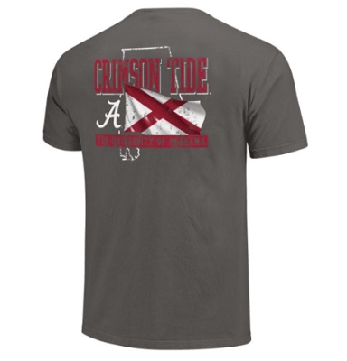 Alabama Crimson Tide T-Shirt - The University Of Alabama - State - Comfort Colors - Grey
