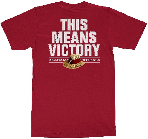 Alabama Crimson Tide Straw Hat This Means Victory T-Shirt