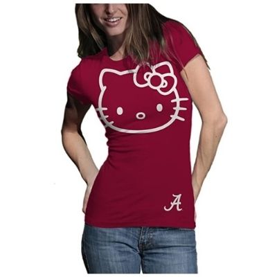 Alabama Crimson Tide T-Shirt - Hello Kitty - Ladies - Crimson