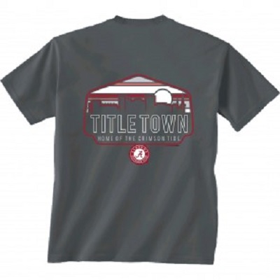 Alabama Crimson Tide Title Town Sunrise Tuscaloosa Charcoal T-Shirt