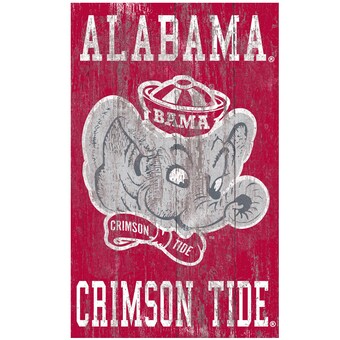 Alabama Crimson Tide 11 x 19 Heritage Distressed Logo Sign