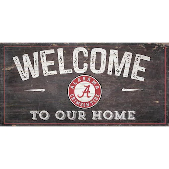 Alabama Crimson Tide 11 x 19 Welcome To Our Home Sign