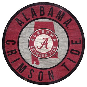 Alabama Crimson Tide 12 x 12 State Circle Sign