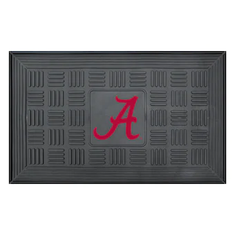Alabama Crimson Tide 19 x 30 Vinyl Medallion Door Mat Black