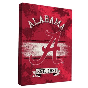 Alabama Crimson Tide 24 x 36 Banner Design Canvas Wall Art