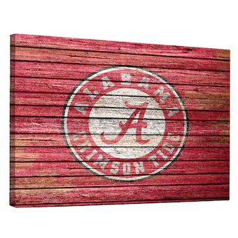 Alabama Crimson Tide 24 x 36 Weathered Design Canvas Wall Art