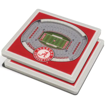 Alabama Crimson Tide 3D StadiumViews Coasters Red