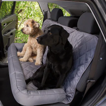 Alabama Crimson Tide 3 Dog Pet Supply Back Seat Protector with Bolster Gray