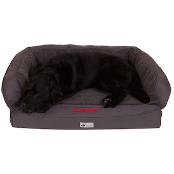 Alabama Crimson Tide 3 Dog Pet Supply Large EZ Wash Fleece Headrest Dog Bed Gray