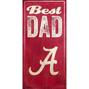 Alabama Crimson Tide 6 x 12 Best Dad Sign