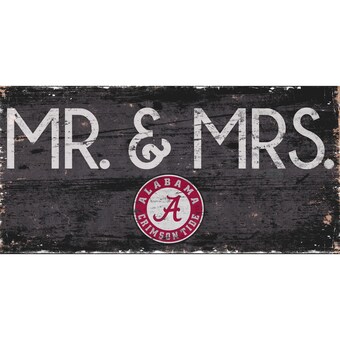 Alabama Crimson Tide 6 x 12 Mr & Mrs Sign