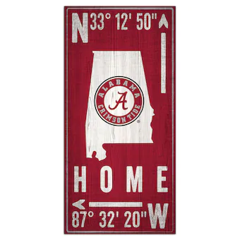 Alabama Crimson Tide 6 x 12 Team Coordinate Sign