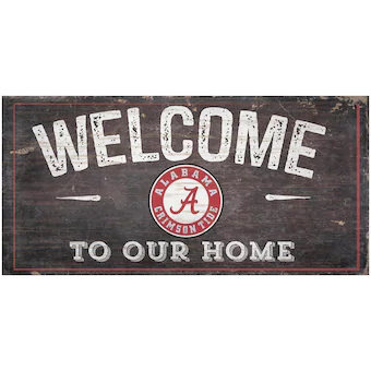 Alabama Crimson Tide 6 x 12 Welcome To Our Home Sign
