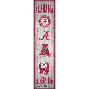 Alabama Crimson Tide 6 x 24 Vertical Heritage Banner Sign
