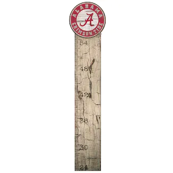 Alabama Crimson Tide 6 x 36 Growth Chart Sign