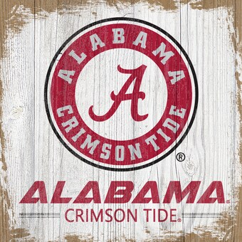 Alabama Crimson Tide 6 x 6 Team Logo Block