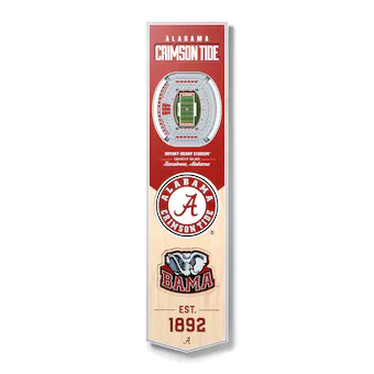Alabama Crimson Tide 8 x 32 3D StadiumView Banner