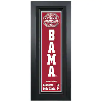 Alabama Crimson Tide College Football Playoff 2020 National Champions 395 x 155 Framed Heritage Banner