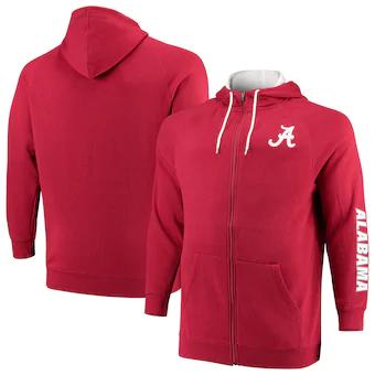 Alabama Crimson Tide Colosseum Big & Tall Comic Book Full Zip Hoodie Crimson