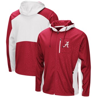 Alabama Crimson Tide Colosseum Luge Fleece Full Zip Hoodie Crimson