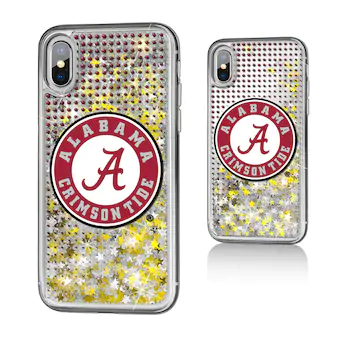 Alabama Crimson Tide Dots iPhone Glitter Case