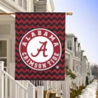 Alabama Crimson Tide Double Sided 28 x 40 Chevron Fashion House Flag