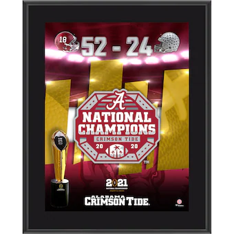 Alabama Crimson Tide Fanatics Authentic 105 x 13 College Football Playoff 2020 National Champions Sublimated Plaque