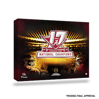 Alabama Crimson Tide Fanatics Authentic 16 x 20 College Football Playoff 2017 National Champions Logo Gallery Wrapped Canvas