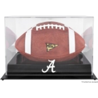 Alabama Crimson Tide Fanatics Authentic Black Base Team Logo Football Display Case with Mirror Back