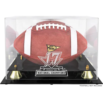 Alabama Crimson Tide Fanatics Authentic College Football Playoff 2017 National Champions Logo Golden Classic Football Display Case