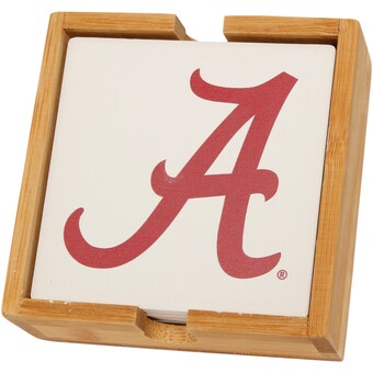 Alabama Crimson Tide Four Pack Team Logo Square Coaster Set