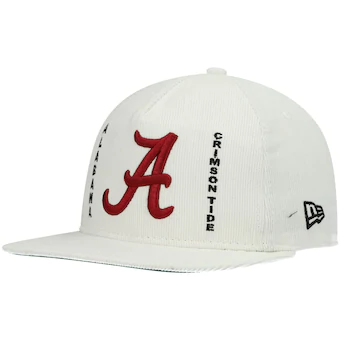Alabama Crimson Tide New Era Column Cord Golfer Snapback Hat White