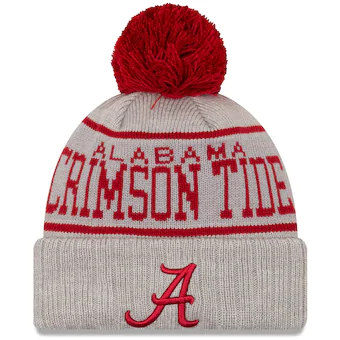 Alabama Crimson Tide New Era Stripe Cuffed Knit Hat Gray
