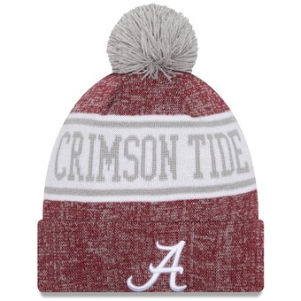 Alabama Crimson Tide New Era Youth Banner Cuffed Pom Knit Hat Crimson