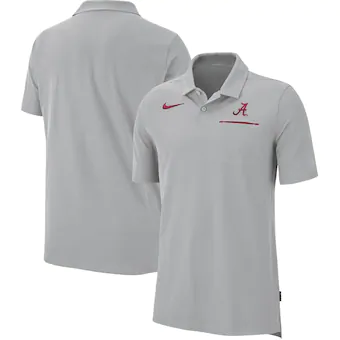 Alabama Crimson Tide Nike 2019 Elite Coaches Sideline Performance Polo Anthracite