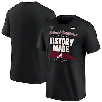Alabama Crimson Tide T-Shirt - Nike - National Champions History Made Roll Tide 2020 - Football - Black