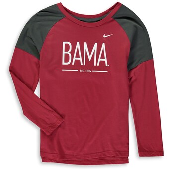 Alabama Crimson Tide T-Shirt - Nike - Youth/Kids - BAMA - Raglan/Baseball - Long Sleeve - Crimson